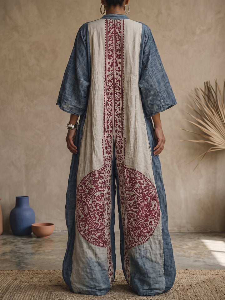 Flavie – Jumpsuit Med Bredt Ben Og Mønster