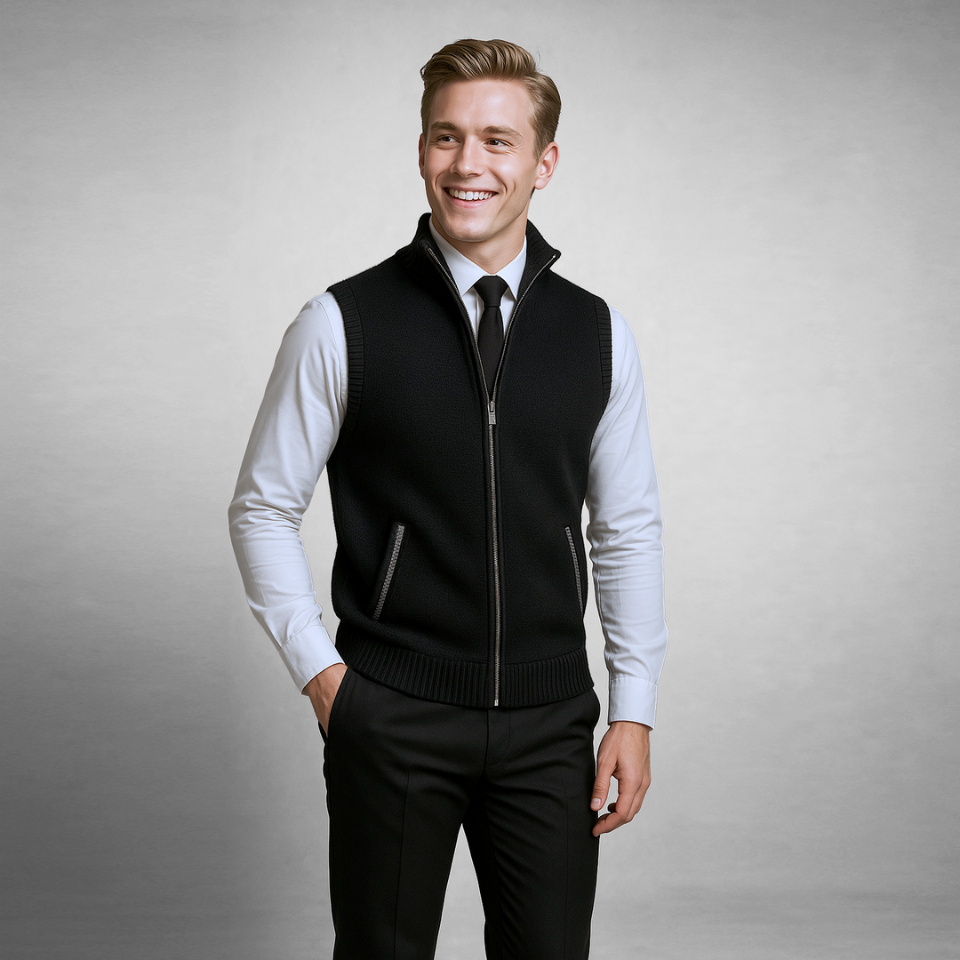 Obertan – Elegant Vest Med Gennemgående Lynlås