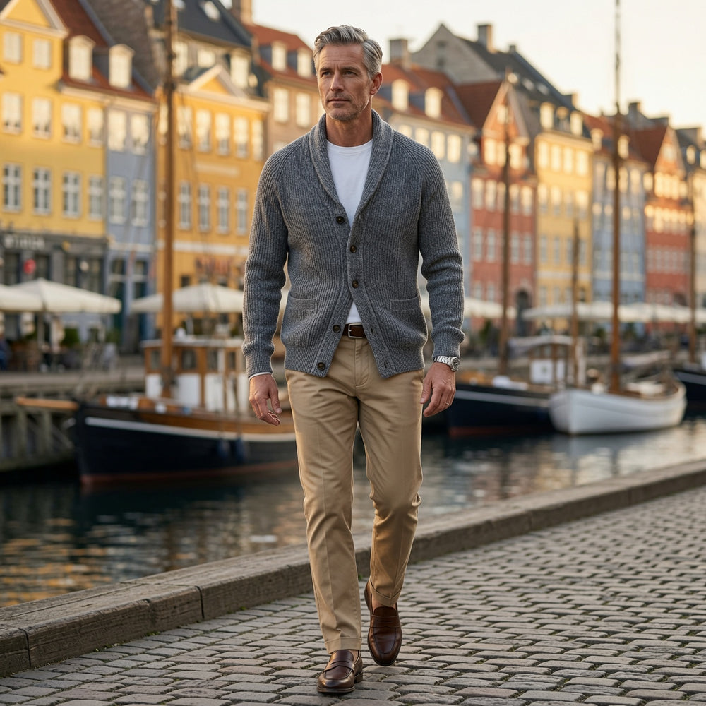 Yanis – Langærmet Cardigan Med Knapper