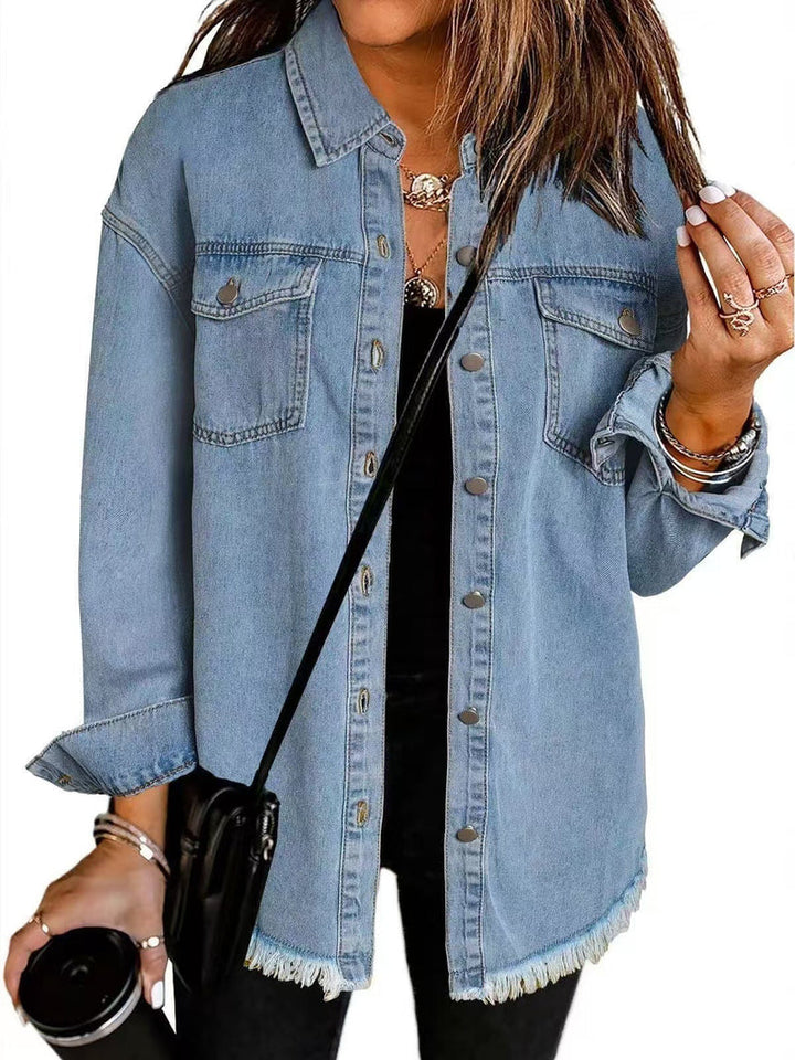 Enass - Denim Jakke Med Knapper