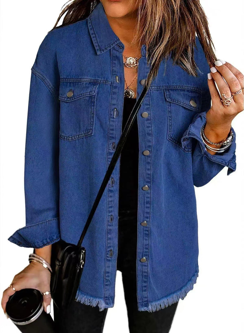 Enass - Denim Jakke Med Knapper
