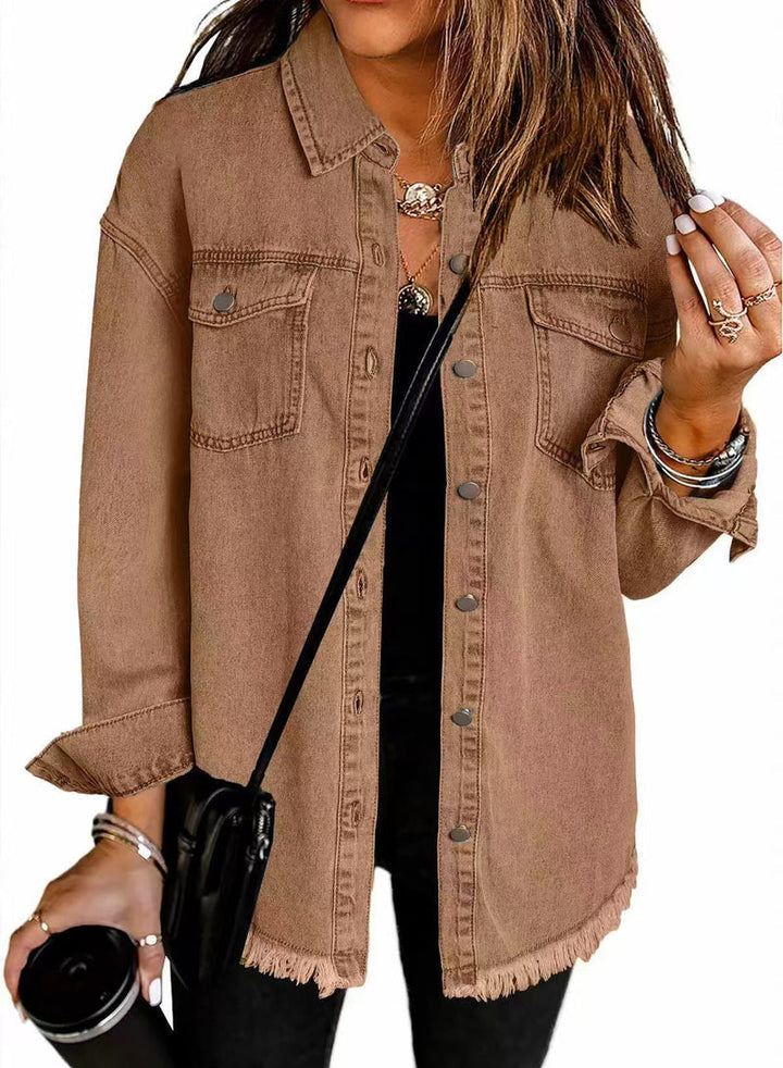Enass - Denim Jakke Med Knapper