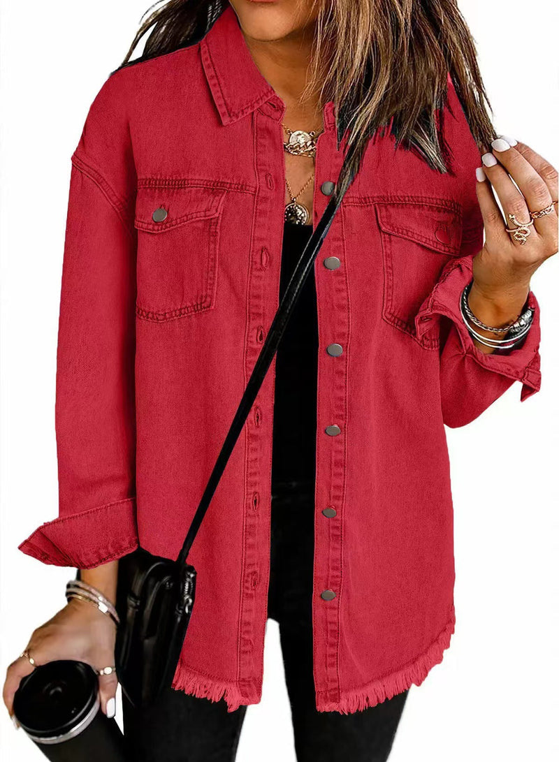 Enass - Denim Jakke Med Knapper