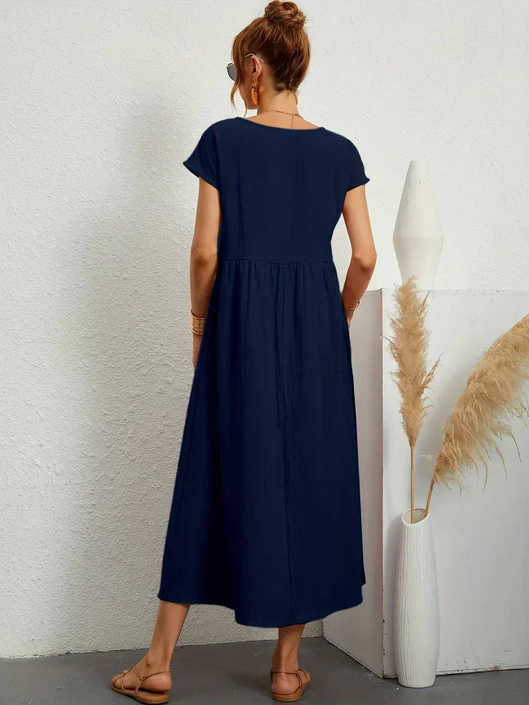 Neila – Oversized Maxikjole Med Lomme