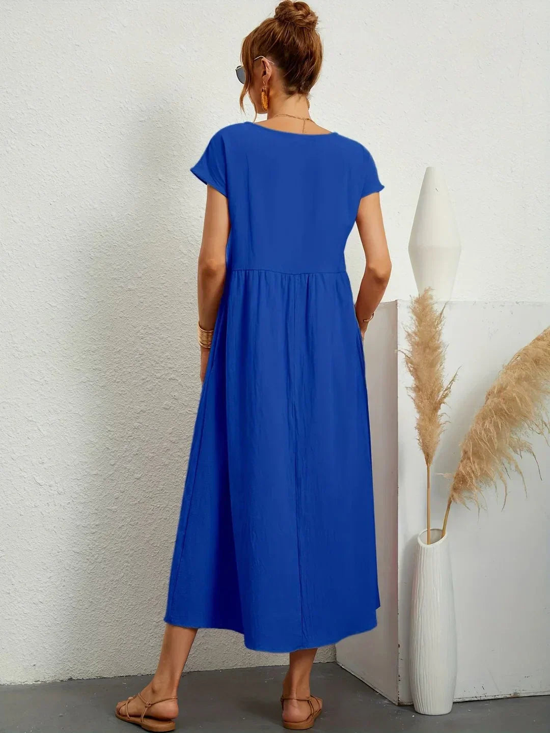 Neila – Oversized Maxikjole Med Lomme