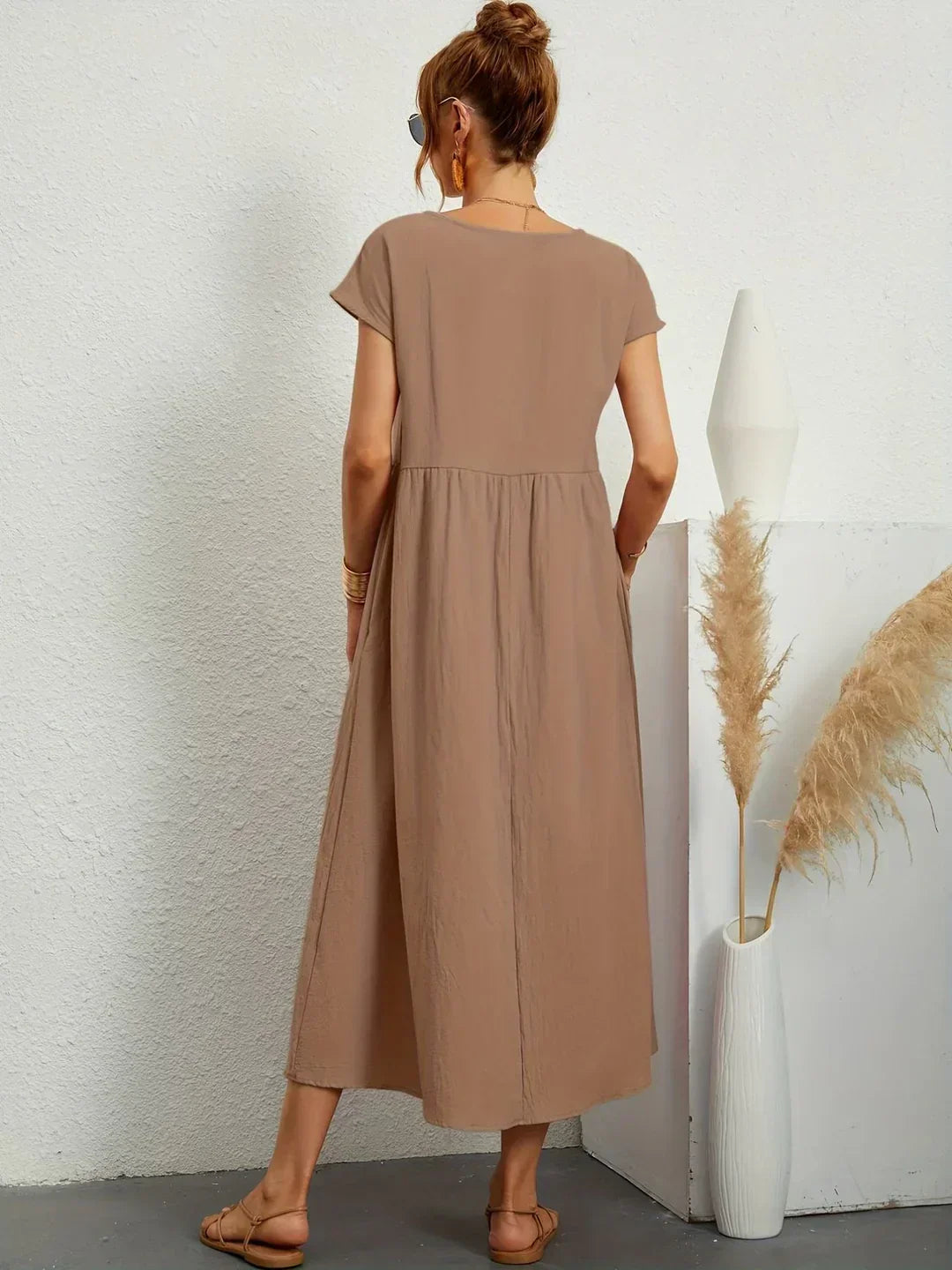 Neila – Oversized Maxikjole Med Lomme