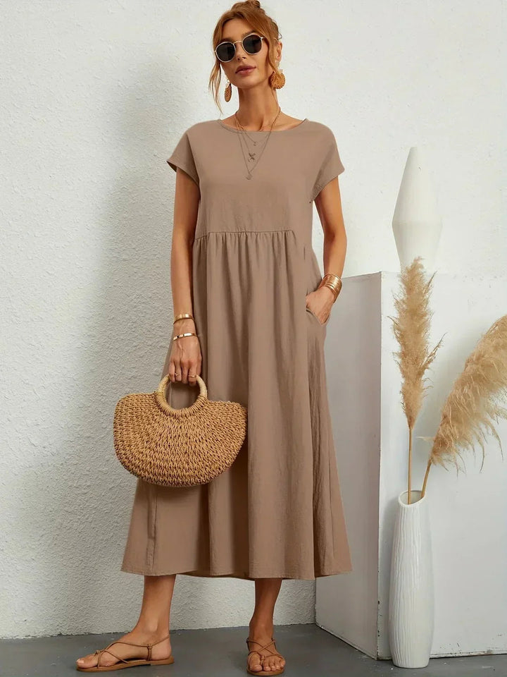 Neila – Oversized Maxikjole Med Lomme