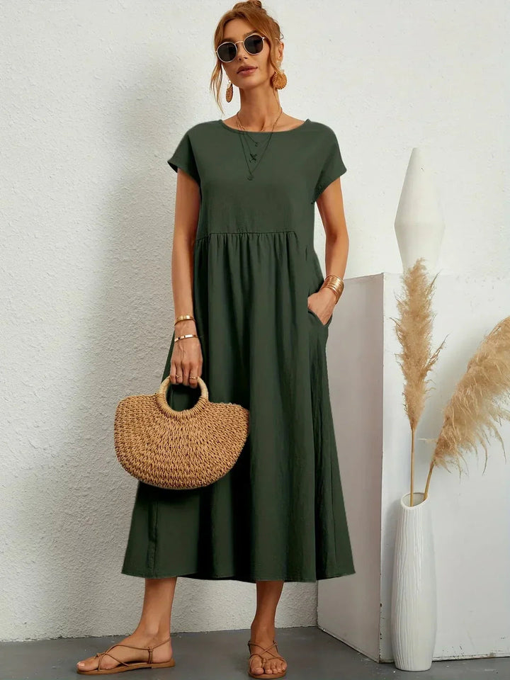 Neila – Oversized Maxikjole Med Lomme
