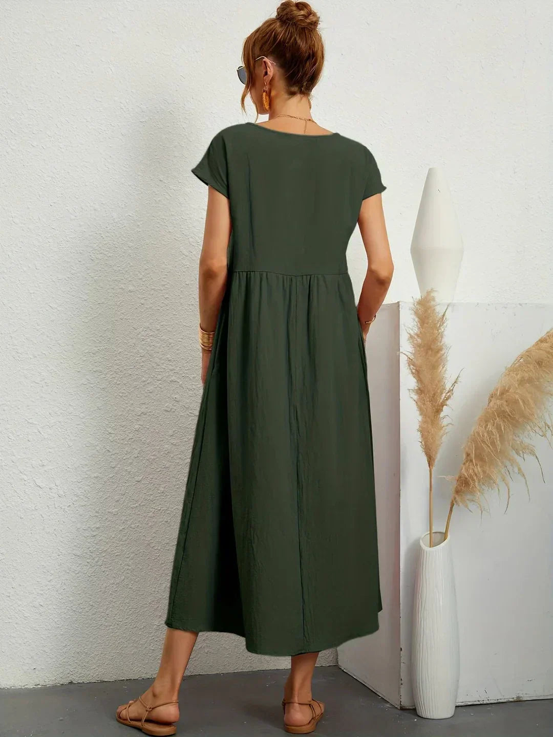 Neila – Oversized Maxikjole Med Lomme