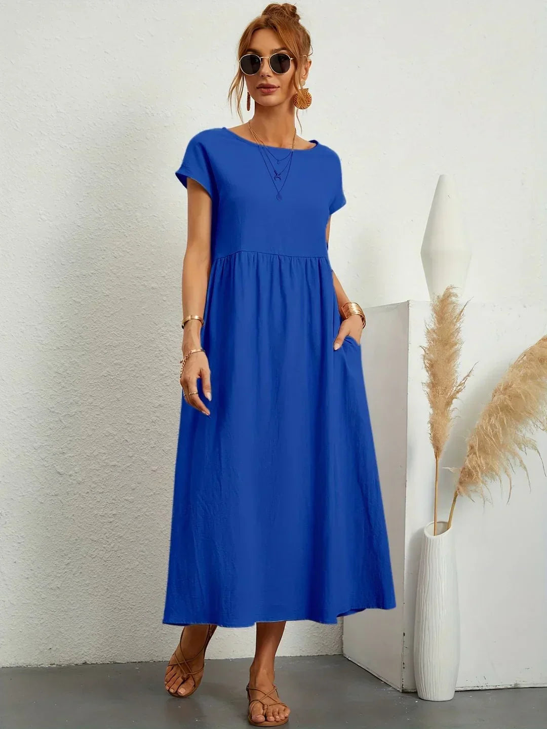 Neila – Oversized Maxikjole Med Lomme