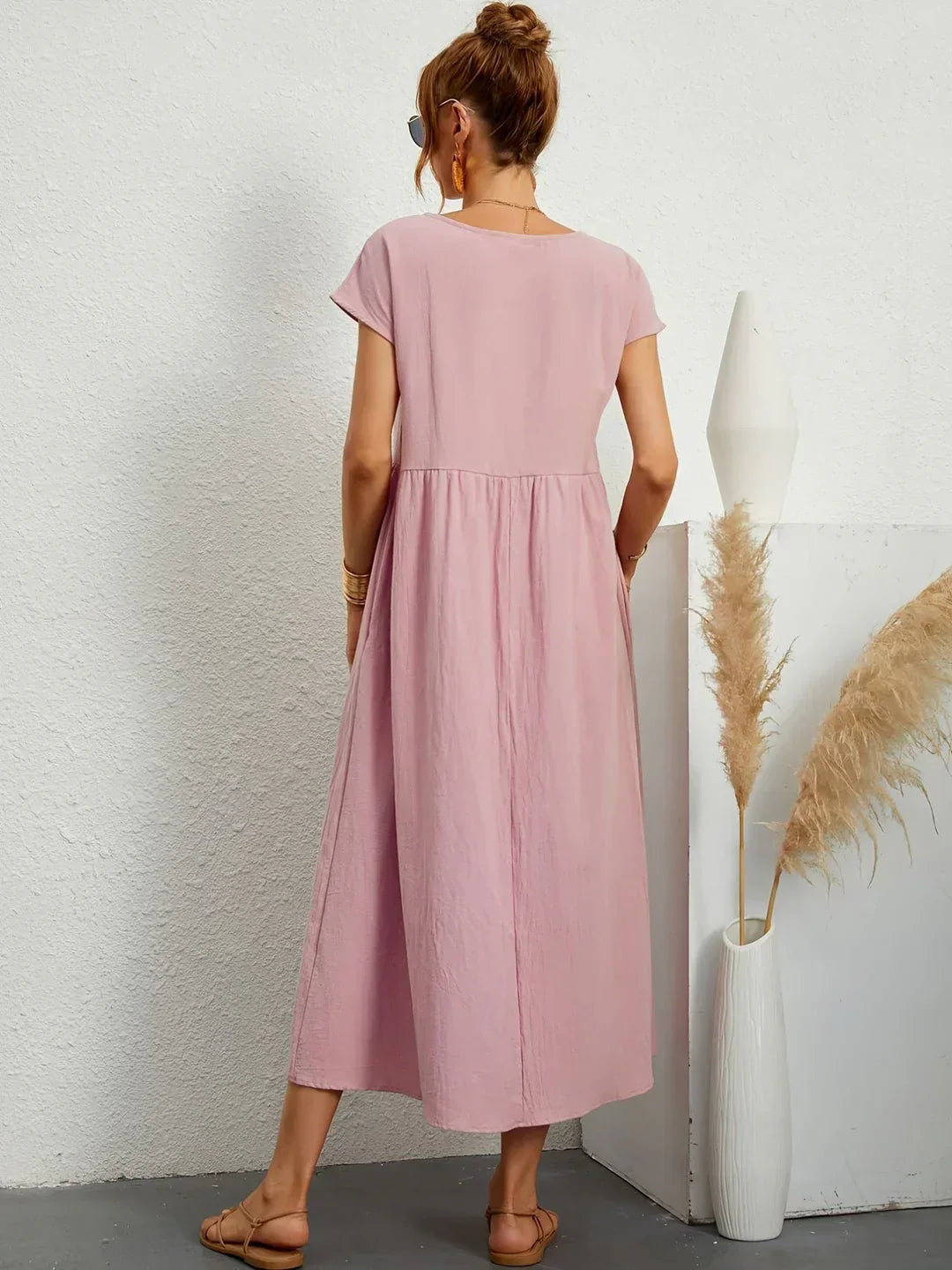 Neila – Oversized Maxikjole Med Lomme