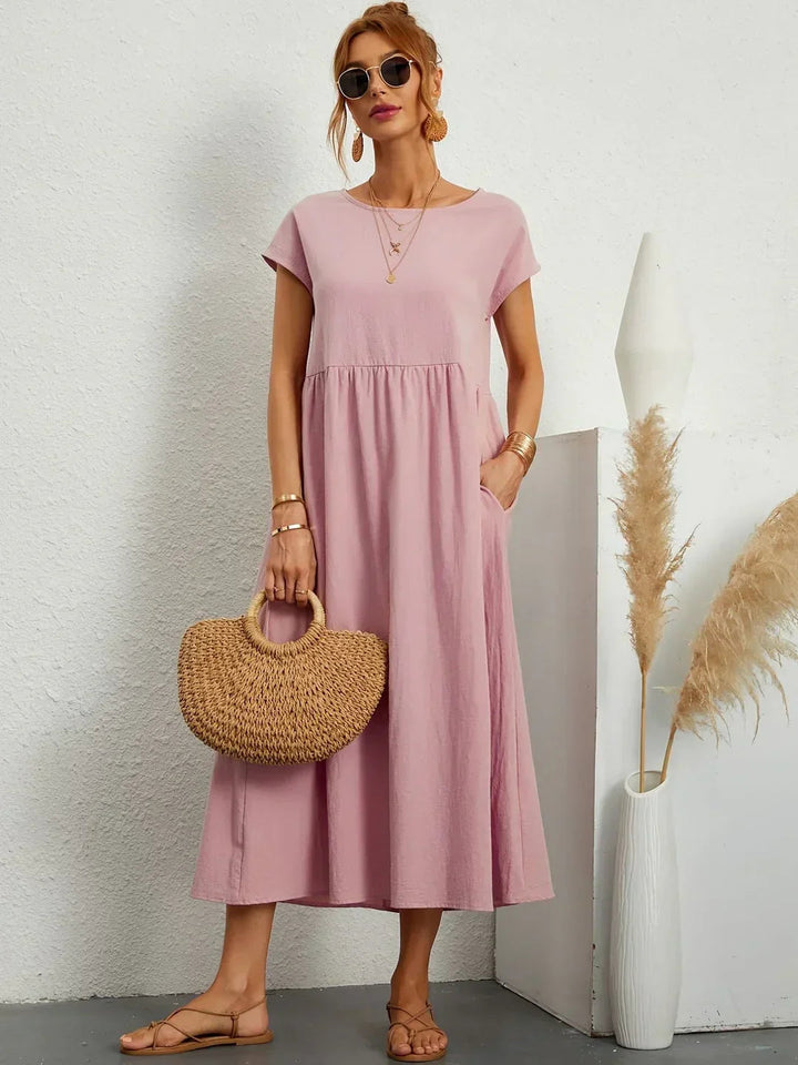 Neila – Oversized Maxikjole Med Lomme