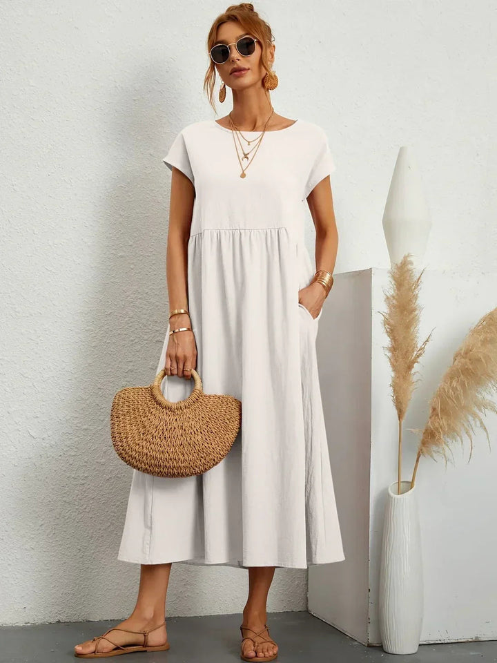 Neila – Oversized Maxikjole Med Lomme