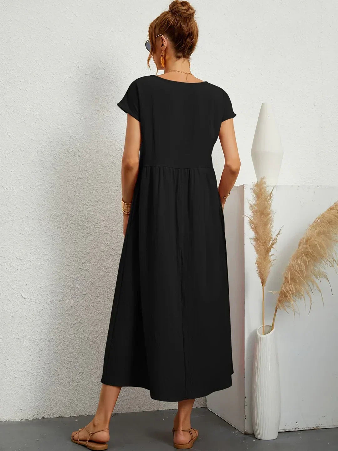 Neila – Oversized Maxikjole Med Lomme