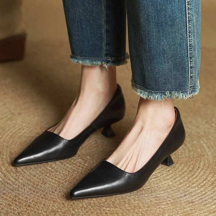 Samra – Pumps i ægte Læder
