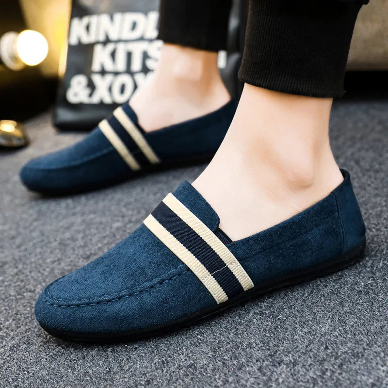 Hanno - Afslappede Stribede Loafers