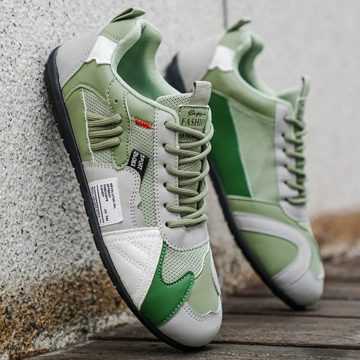Reinders – Sneakers Med Snørebånd i Patchwork Udformning