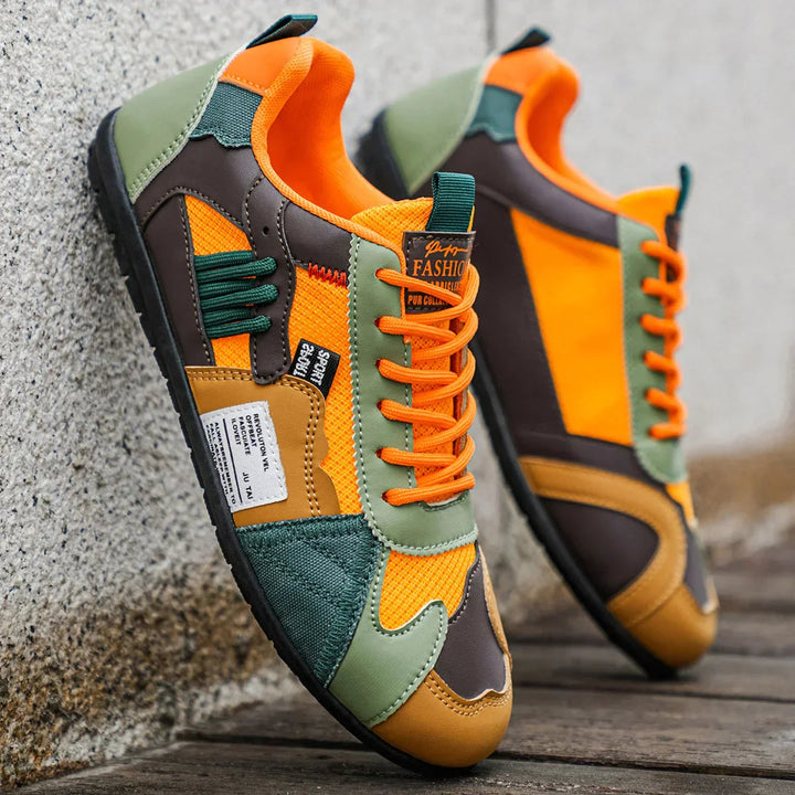 Reinders – Sneakers Med Snørebånd i Patchwork Udformning