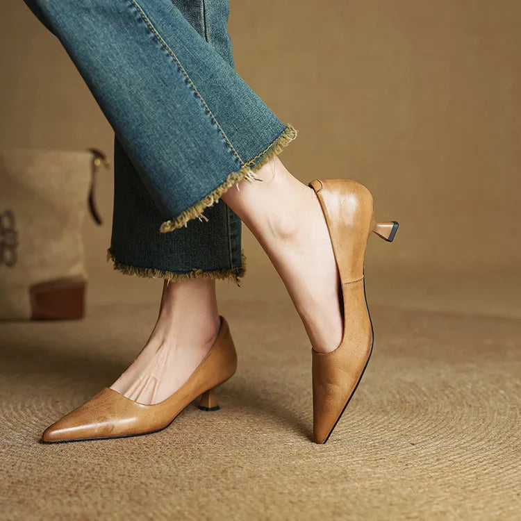 Samra – Pumps i ægte Læder