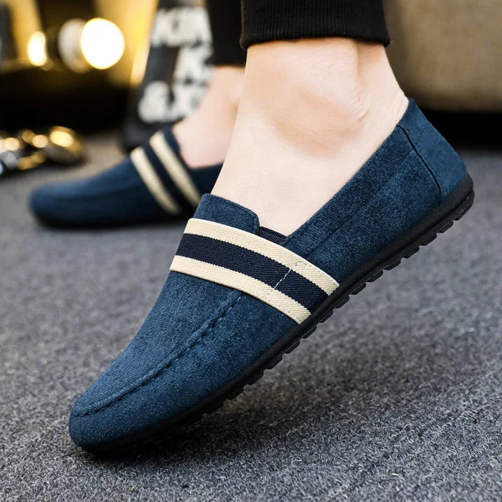 Hanno - Afslappede Stribede Loafers
