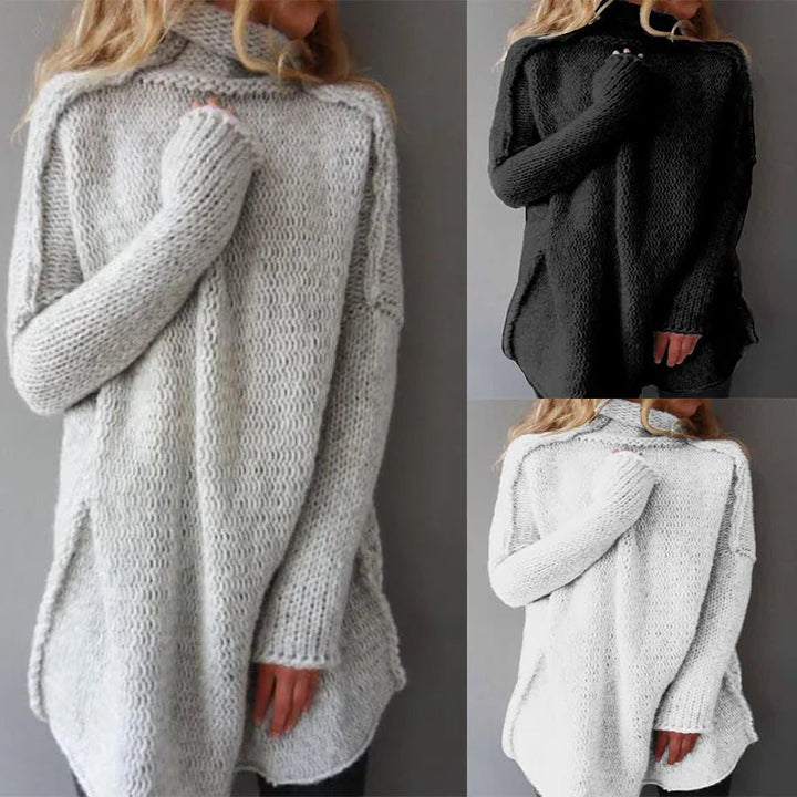 Natalie – Strikket Rullekrave Sweater