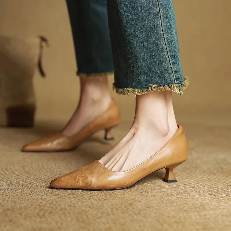 Samra – Pumps i ægte Læder