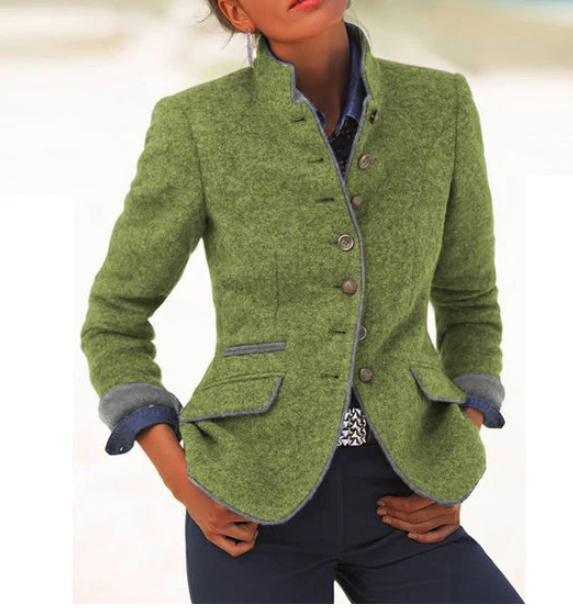 Nysha – Heritage-Blazer Med Opretstående Krave