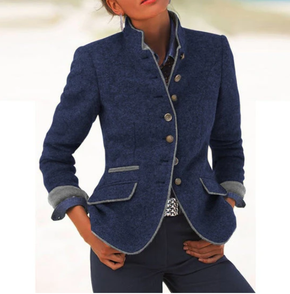 Nysha – Heritage-Blazer Med Opretstående Krave
