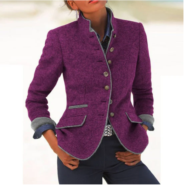 Nysha – Heritage-Blazer Med Opretstående Krave