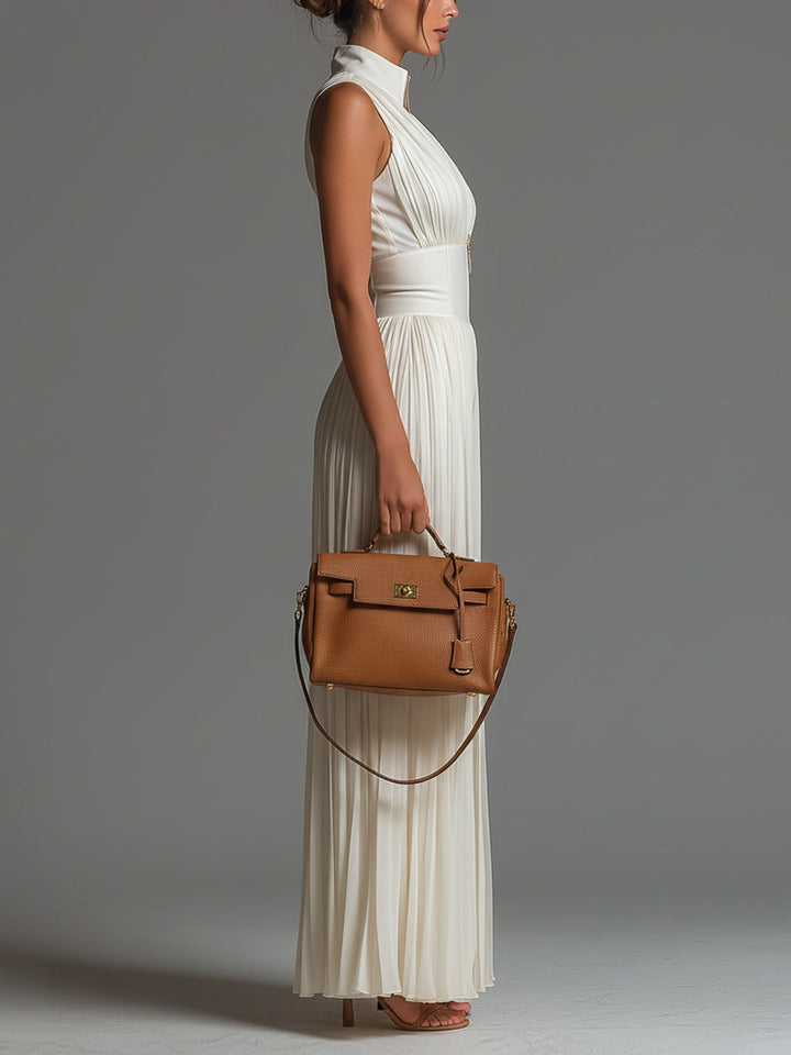 Kleira – Ærmeløs Plisseret Jumpsuit