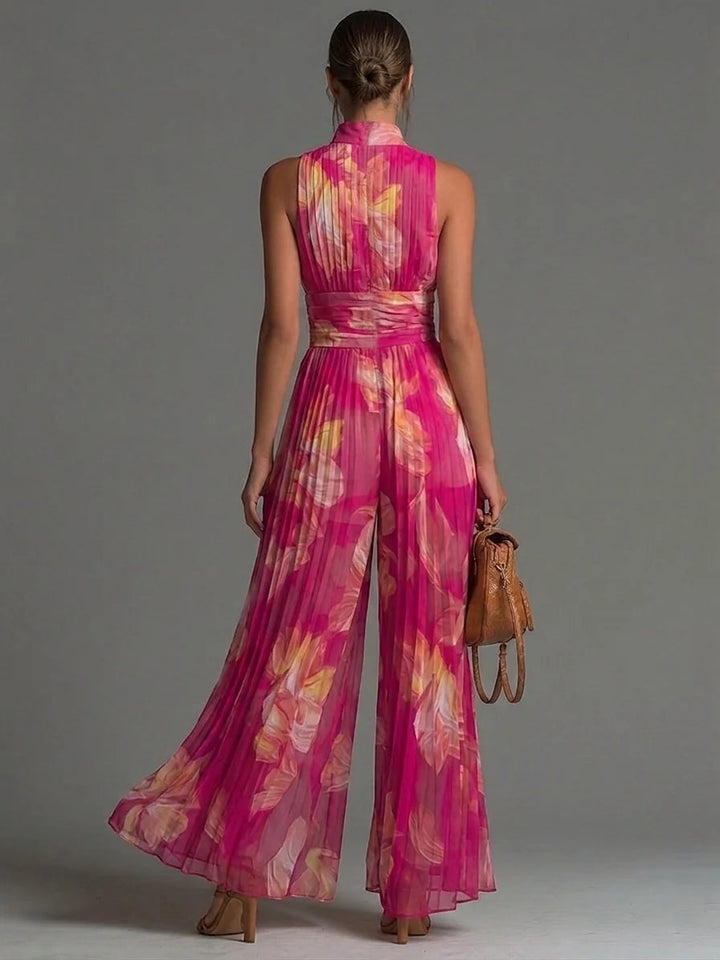 Kleira – Ærmeløs Plisseret Jumpsuit