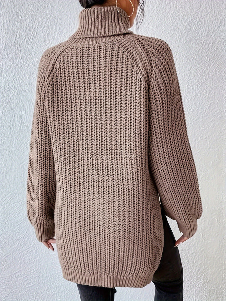Felina – Strikket Rullekravebluse Med Lange Ærmer