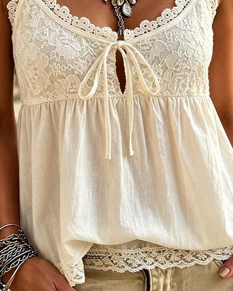 Jariya – Cami-top I Blonder Med Fastsatte Stropper