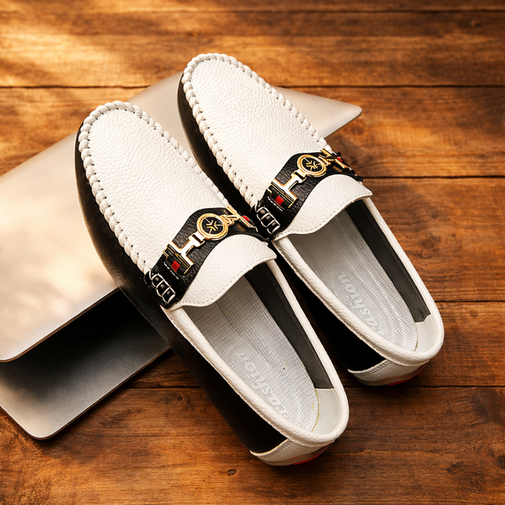 Stewart – Moderne Tofarvede Læderloafers