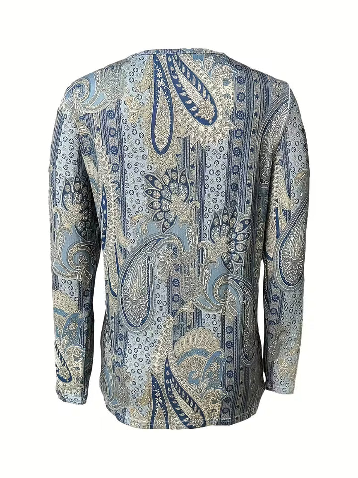 Vinja – Top Med Paisley-Mønster Og Rullekrave