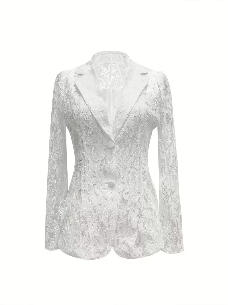 Kyliza – Foret Blazer Med Blomstermønster Til Forår og Sommer