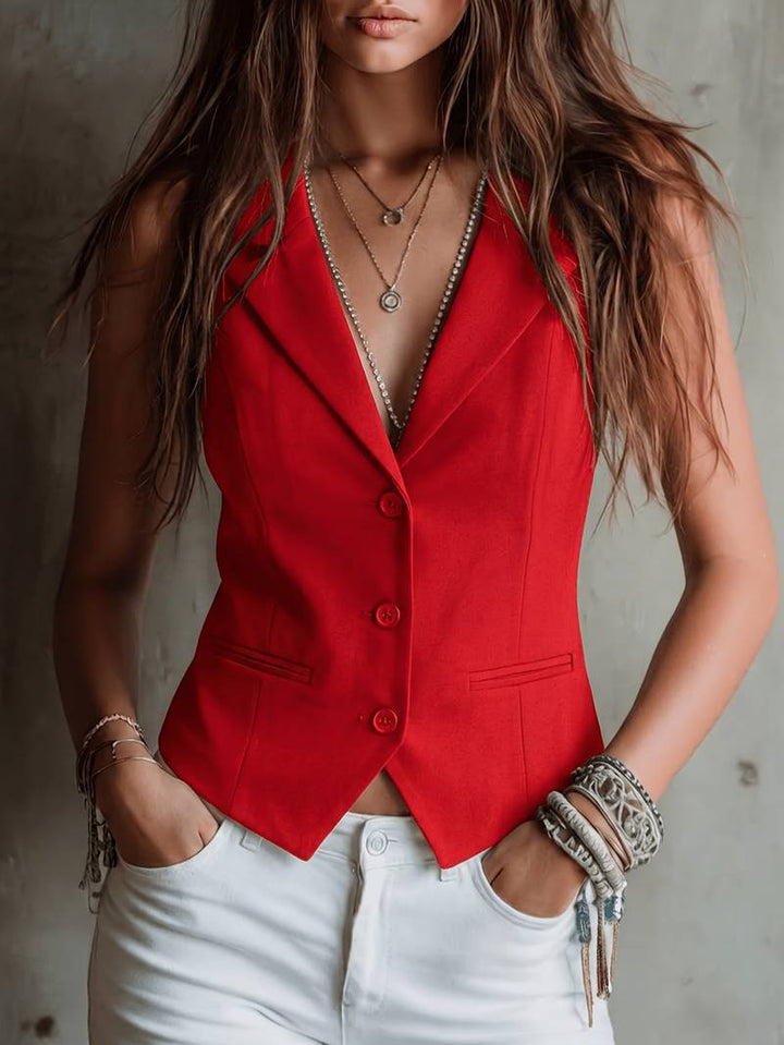 Arden - Elegant Jakkevest Med Lommer