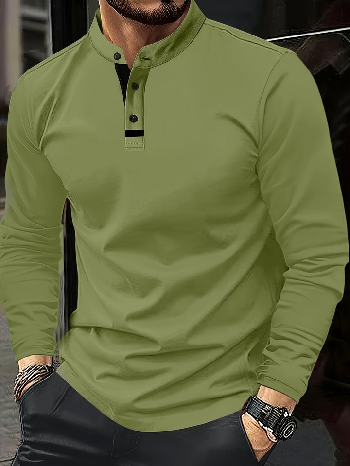 Tselmeg - Polo Shirt Med Lange Ærmer