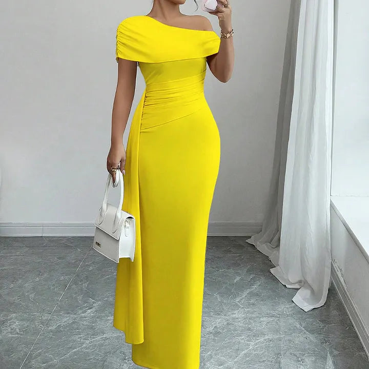 Lisete - Elegant Maxi Kjole Med Én Skulder