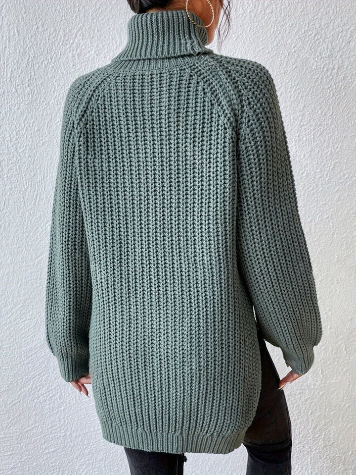 Felina – Strikket Rullekravebluse Med Lange Ærmer