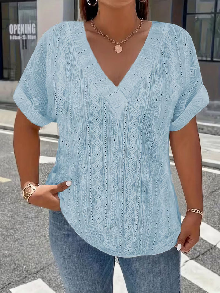 Maessen – T-shirt Med Korte ærmer og Hulmønster