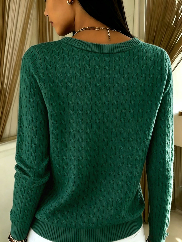 Kitija – Cardigan I Kabelstrik Med Knapper