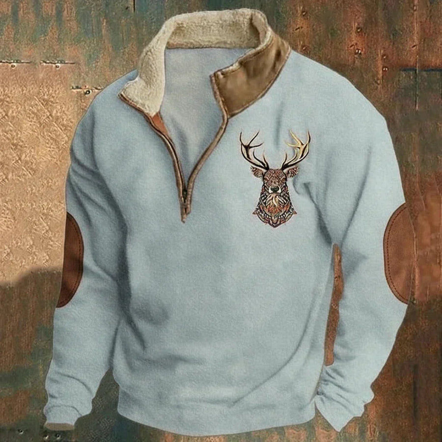 Nohan – Elegant Sweatshirt Med Hjortemønster