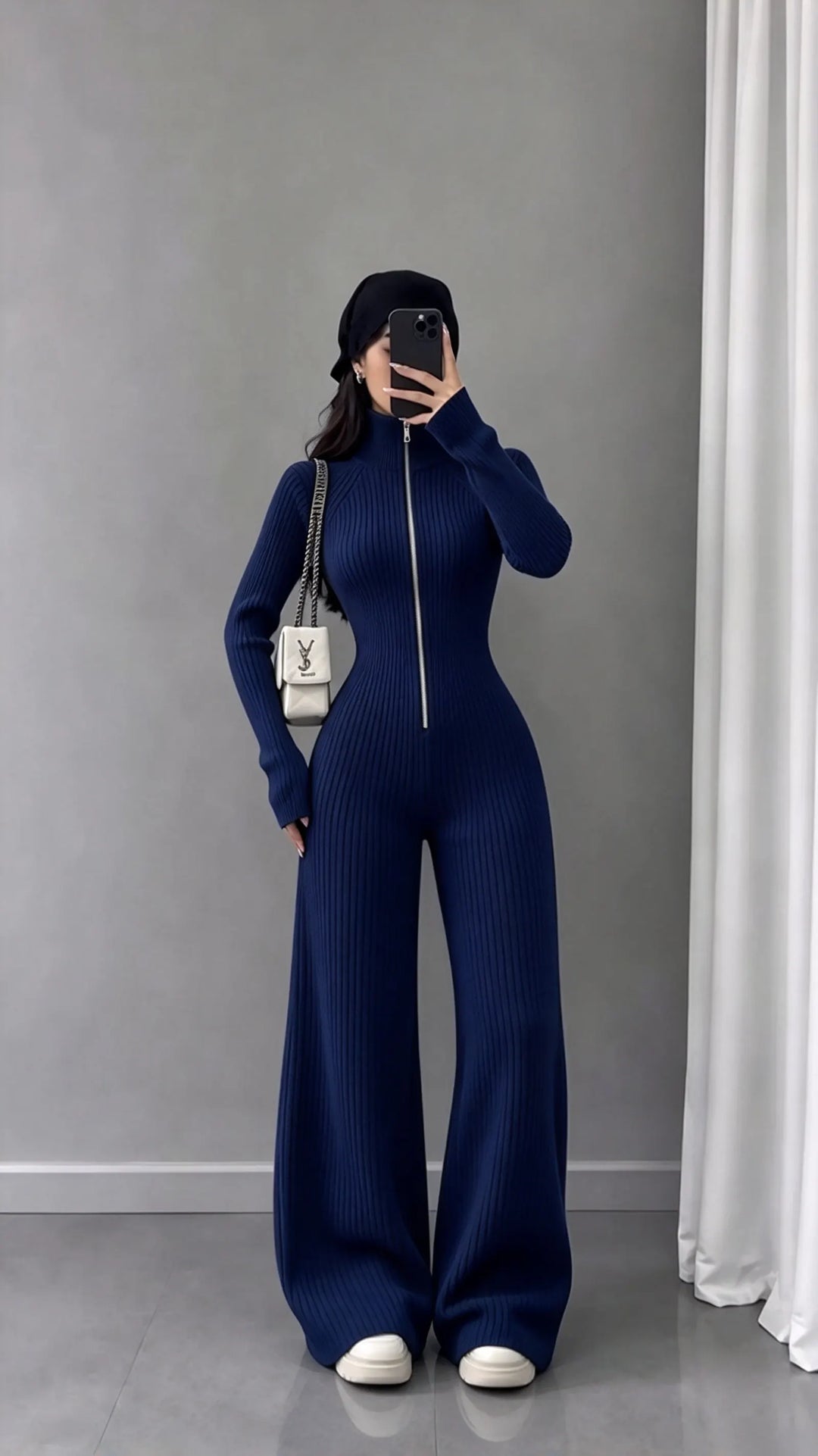 Libby – Jumpsuit Med Ribstrik Og Brede Ben