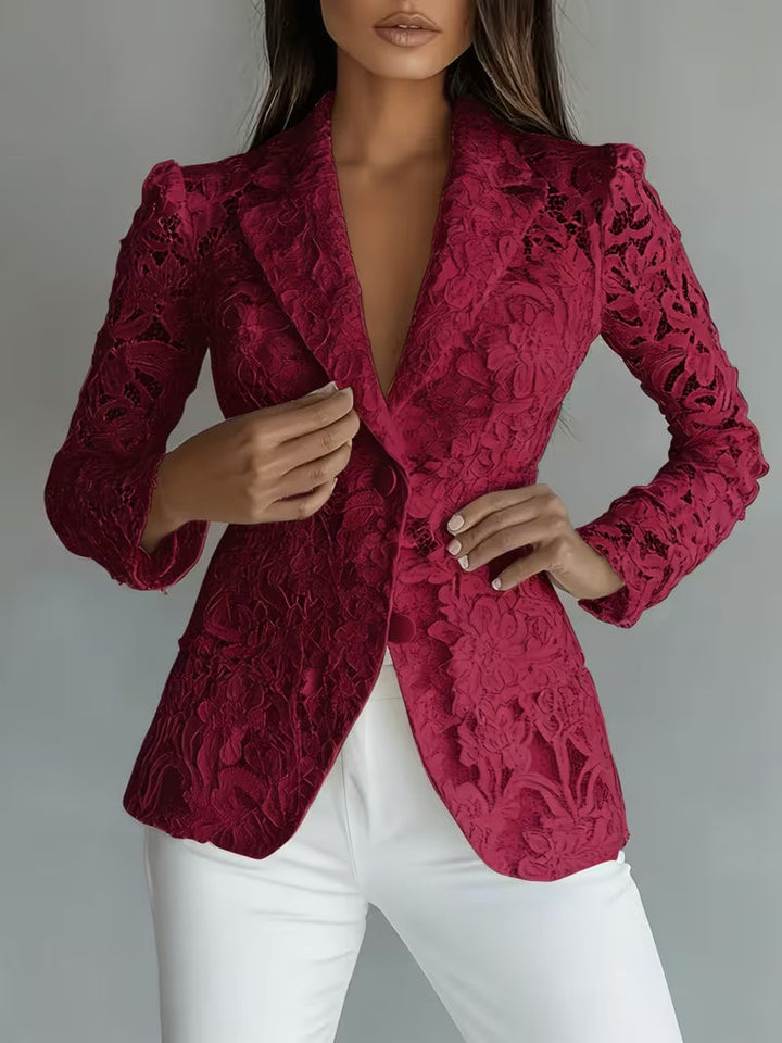 Kyliza – Foret Blazer Med Blomstermønster Til Forår og Sommer