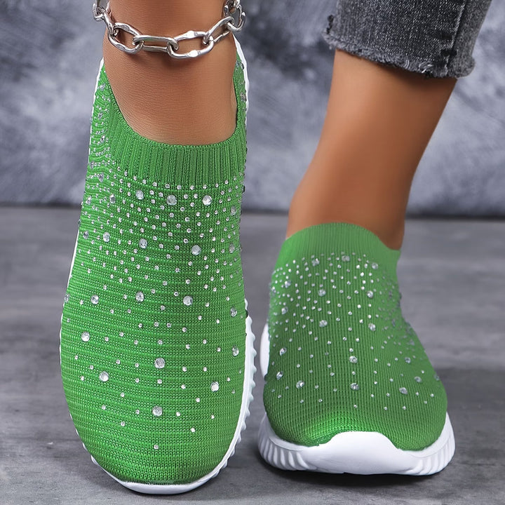 Elizaa - Behagelig Sneaker Med Strasssten