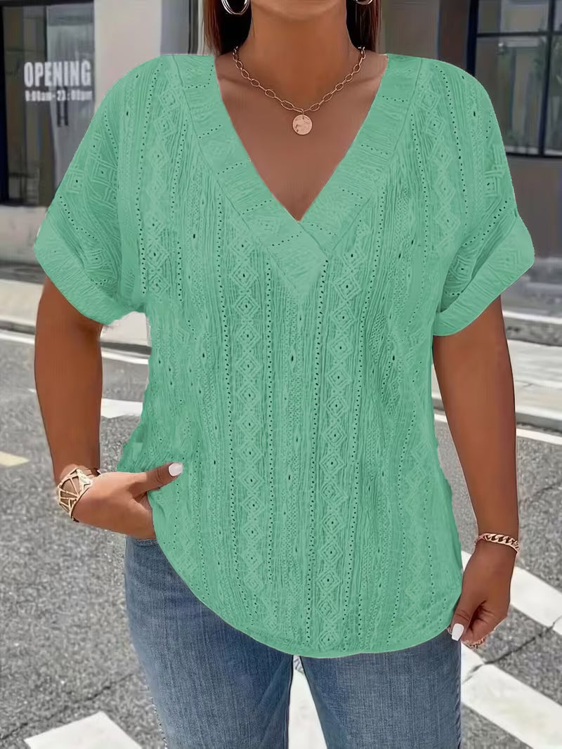 Maessen – T-shirt Med Korte ærmer og Hulmønster