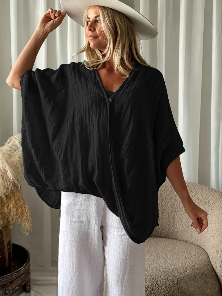 Winnie - Boheme Bluse Med Løse Ærmer