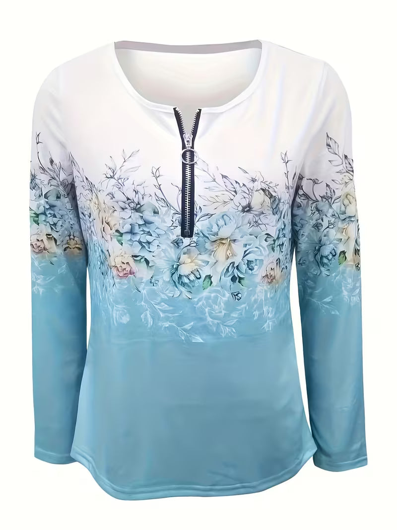 Tishna – Top Med Elegant Blomstermønster