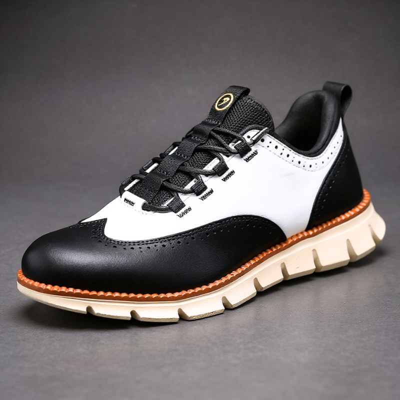 Heijnen – Sneakers i Læder Med Wingtip Brogue Udformning